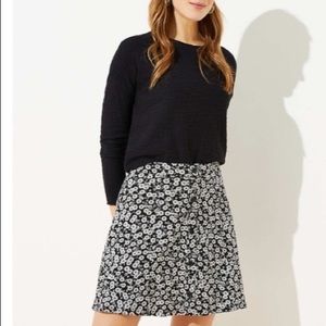 Loft Floral Button Front Skirt NWT